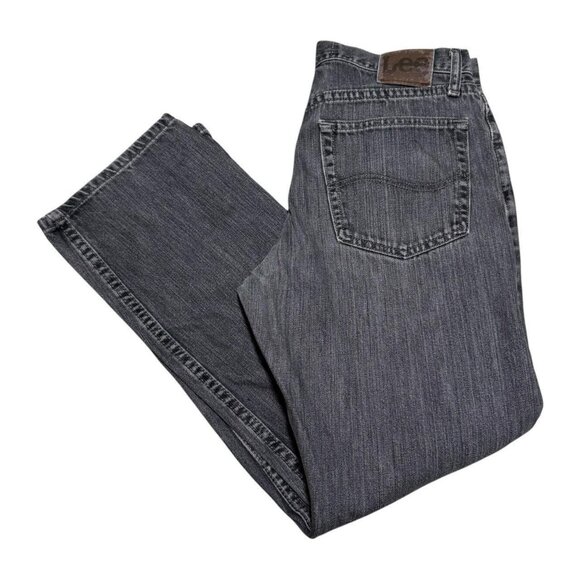 Lee‎ Regular Fit Gray Faded Jean Pants Men’s 32x30 - Picture 1 of 6